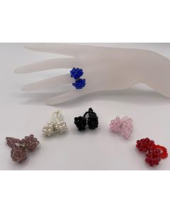 Rings made of colourful acylic, different colours, 1 Piece