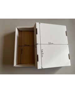 Folding Boxes with lid; half size flat, 10 1/5  x 7 4/5 x 2 1/5 inch (260 x 200 x 55 mm); 10 pcs