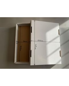 Folding Boxes with lid; full size flat, 15 1/5  x 10 1/5 x 2 1/5 inch (385 x 260 x 55 mm); 100 pcs