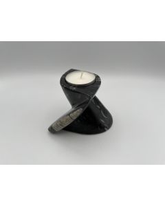 Orthoceras candle ligth - candle holder, black/white, 1 piece