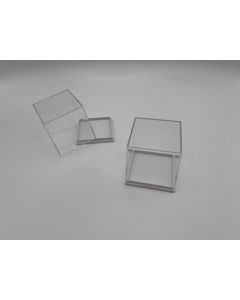 Kleinstufendose, Acryldose, T52E; weiß, 50 x 50 x 52 mm; Originalkarton mit 462 Stück