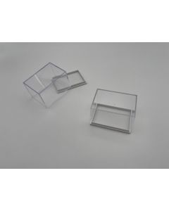 Kleinstufendose, Acryldose, T6H; weiß, 59 x 41 x 39 mm; 10 Stück