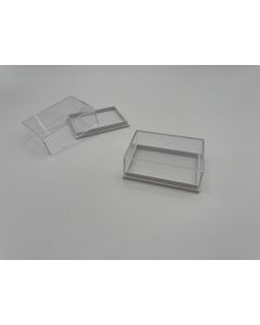 Miniature Box, Acrylic Box, T6L; white, 2 1/4 x 1 3/5 x  4/5 inch (59 x 41 x 21 mm); full case with 1,000 pcs