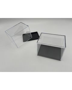 Small Cabinet Box, Acrylic Box, T8E; black, 3 x 2 x 2 1/2 inch (81 x 56 x 62 mm); full case with 245 pcs