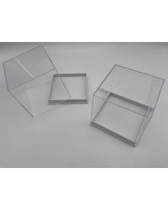 Small Cabinet Box, Acrylic Box, T8F; white, 3 1/4 x 3 1/4 x 3 inch (82 x 82 x 78 mm); 1 pcs