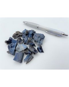 Sieber Achat, mittelalterliche Blauschlacke; Harz, Deutschland (1. Wahl, blau); 100 g