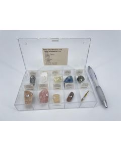 Mohs hardness set; in a display box, 1-10; 1 piece