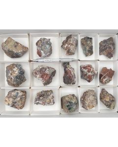 Gemischte Mineralien der Tonopah-Belmont Mine; Arizona, USA; 1 Steige