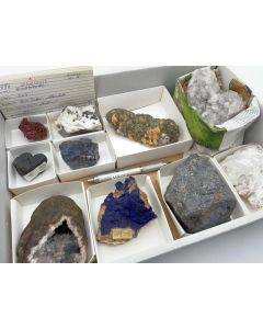 Minerals mixed; Gerd Tremmel Collection, Marokko, No.3253; 1 flat