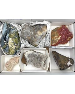 Minerals mixed; Gerd Tremmel Collection, Marokko, No.3256; 1 flat