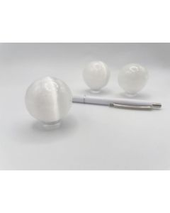 Selenite ball; approx. 1 1/2 inch, white; 1 piece