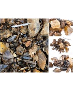Rauchquarz; Kristalle und Stücke, Mix, Mzimba, Malawi; 10 kg