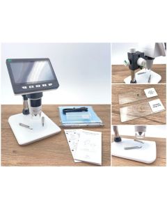 Digitales Mikroskop mit Beleuchtung + Bildschirm 