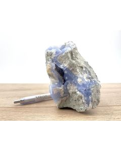 Lagenachat "Blue Lace", druzy, Calcit; Jombo, Malawi; HS