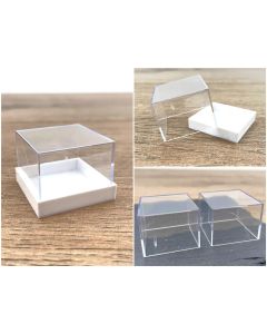 Micromount Box; white, 1 x 1 x 3/4 inch (28 x 28 x 22 mm); 1000 pcs