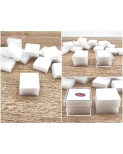 Gemstone Box with lid, Micromount Box; with white inlay, 1 x 1 x 4/5 inch (28 x 28 x 22 mm); bag of 100 pcs
