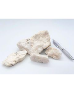 Barite; pure, white, smaller pieces, Harz, Germany; 10 kg