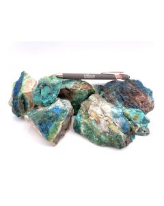 Shattuckite, Chrysocolla, Dioptase; unsorted, Kaokoveld, Namibia; 1 kg