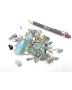 Aquamarine xx; loose crystal pieces, Erongo, Namibia; 10 g