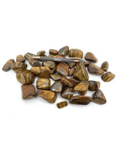 Tiger eye tumbled stones; small, South Africa; 1 kg