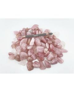Rose quartz tumbled stones; South Africa; 1 kg