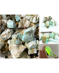 Opal, Mint Opal; grün, Sulawesi, Indonesien; 10 kg