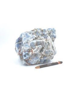 Calcite; acidified, blue, Mexico; Cab, single piece 