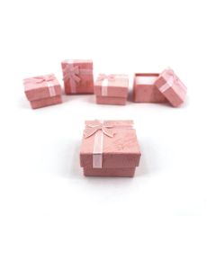 Jewellery box, jewelry box; pink, rose, 4x4 cm; 100 pieces