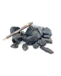 Schorl (black tourmaline); crystal parts, Tanzania; 1 kg