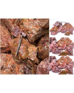 Jasper; red-multicolored, textured, drusy, mixed, Indonesia; 10 kg