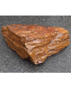 Tiger eye with mountain crystal; South Africa, approx. 45 x 19 cm; 26,7 kg, single piece