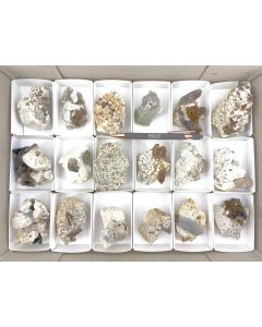 Smoky quartz xx, feldspar xx on matrix; Mt. Malosa, Zomba, Malawi; 1 flat, unique