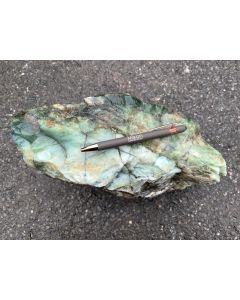 Opal, Kiwi opal; intense green, Java, Indonesia; 10.9 kg