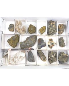 Pyrrhotite xls, Chalcopyrite xls; St. Eulalia, Mexico; 1 flat, unique