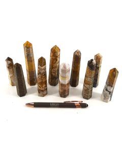 Obelisk lot; bumble bee jasper, polished, Indonesia; 1 lot with 10 pieces