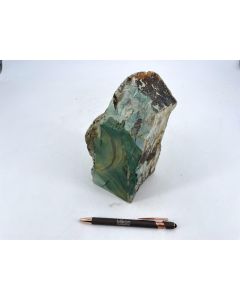 Sandstone, green with chrome; Garut, Indonesia; Single piece 2.15 kg