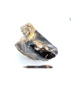 Chalcedony black, white, druzy, completely polished; Indonesia; Single piece 3,58 kg