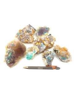 Chalcedony with copper inclusions (nat. copper, chrysocolla); Garut, Indonesia 1kg
