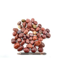 Jasper, red; tumbled stones, Indonesia; 1 kg