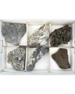 Calcite xx + Japanese twin quartz; (UV-active!); Charcas, Mexico;1 flat; Unique 