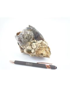Smoky quartz + feldspar crystals; Zomba, Malawi; single piece; 1.4 kg