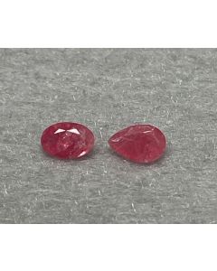 Tugtupite facetted pear 5.6x3.6mm, Greenland, DK
