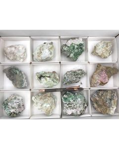 Nickeltalmessite xls, Retgersite xls; Bou Azzer, Morocco; 1 half size flat; unique piece (16)
