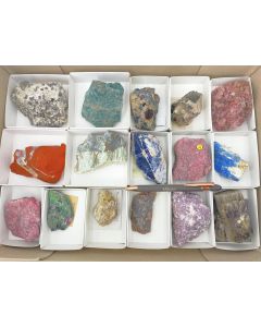 Colorful minerals; Manfred Schaeffer collection; 1 flat; unique piece (4)