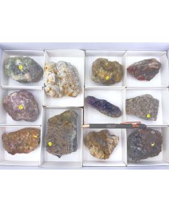 Fluorite xls, Quartz xls; Wölsendorf, Bavaria, Germany; 1 flat, unique piece (14)