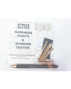 Hanneman diamond tester, hardness points, streak plates