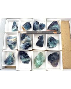 Rainbow Fluorite; Uis, Namibia; 1 lot with 14 pieces; unique