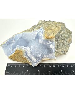 Agate "Blue Lace", druzy; Jombo, Malawi; Cab, 960 g, single piece