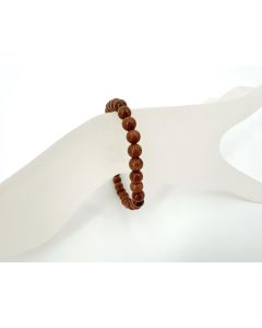 Wirstband, gold stone, 6 mm spheres, 1 piece