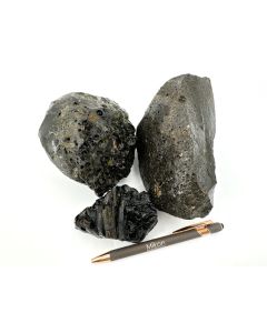 dark agate, shiny (700 year old antic slag) Harz Mtns. Germany, 1 kg